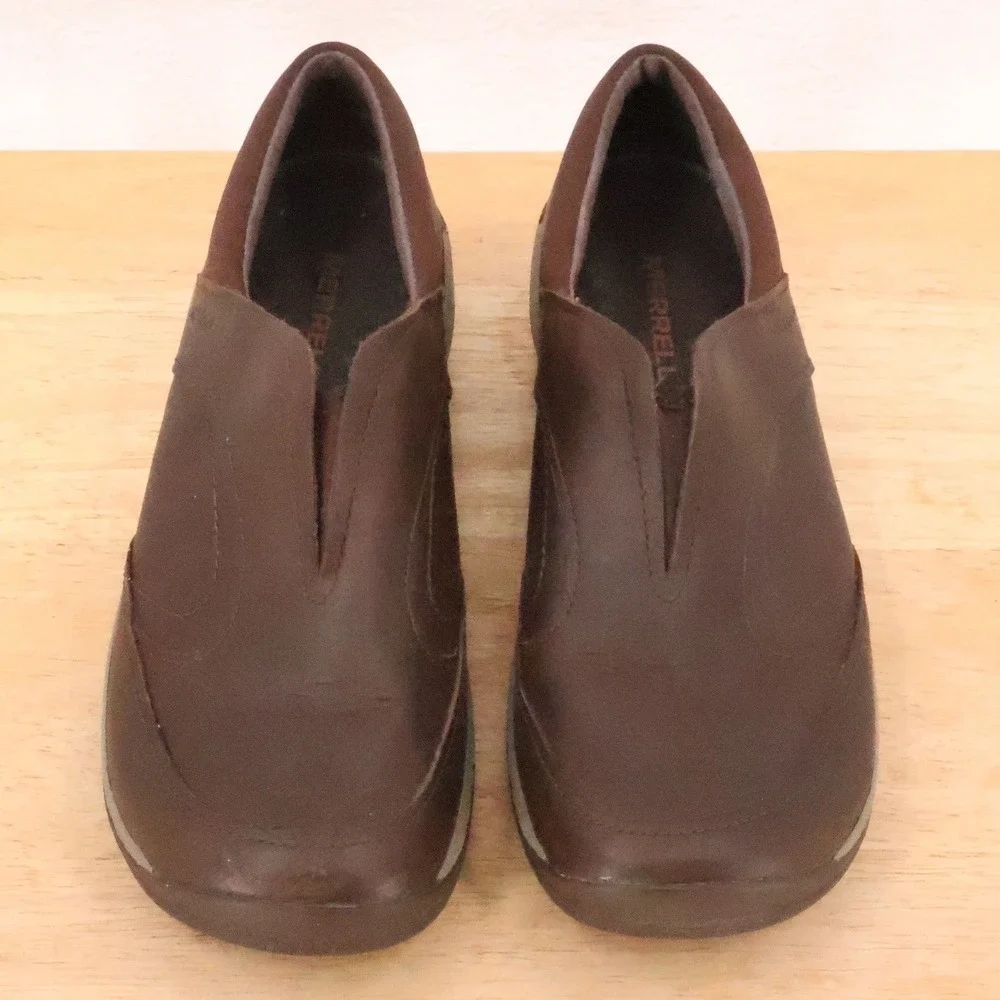 Merrell Encore QForm 2 Leather Moc Slip On Shoes Womens Size 7.5 Walking Comfort